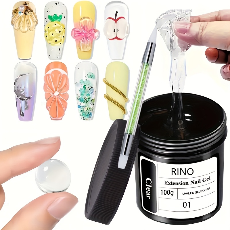 Hair Care Gel - 100g Clear Non-Stick Hand Extension Nail