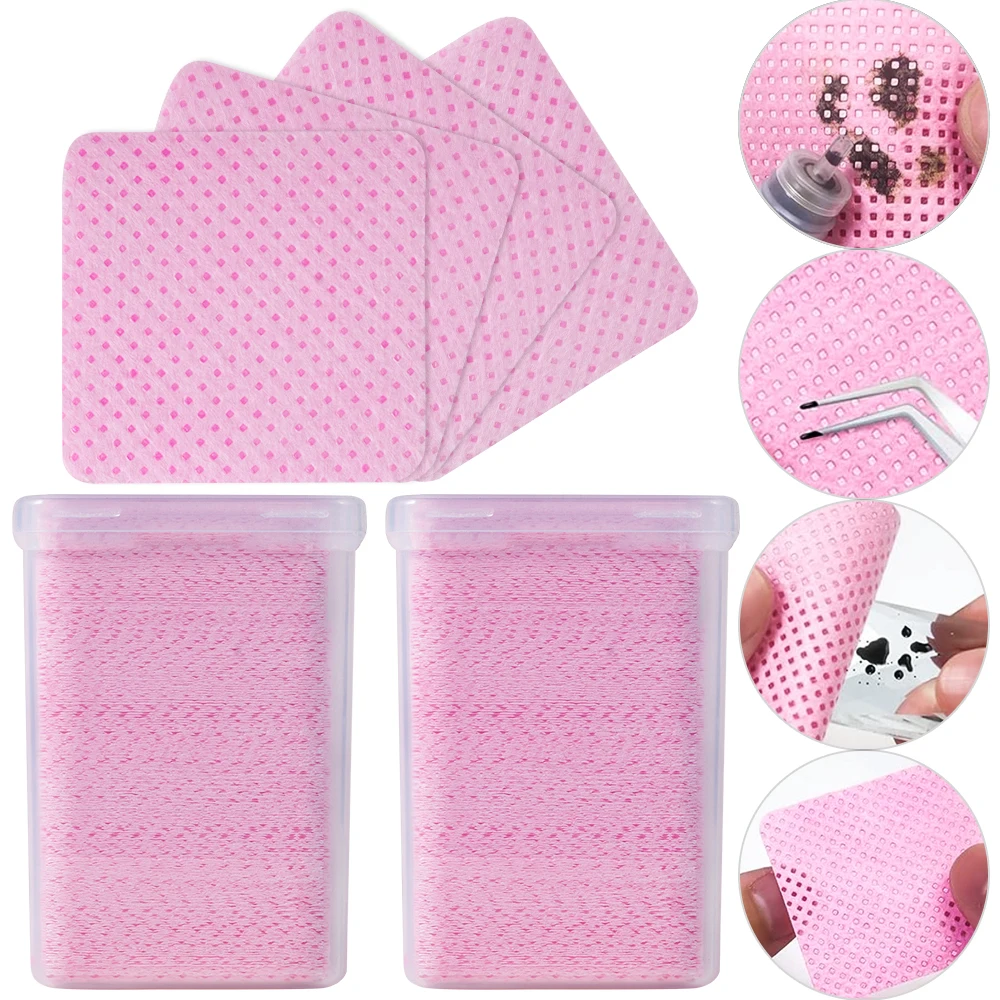 200Pcs Pink Lint-Free Nail Pol - Hair Care Gel 评论和价格