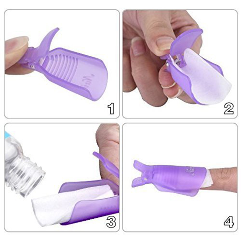 10Pcs Plastic Nail Art Soak Of - Hair Care Gel 评论和价格