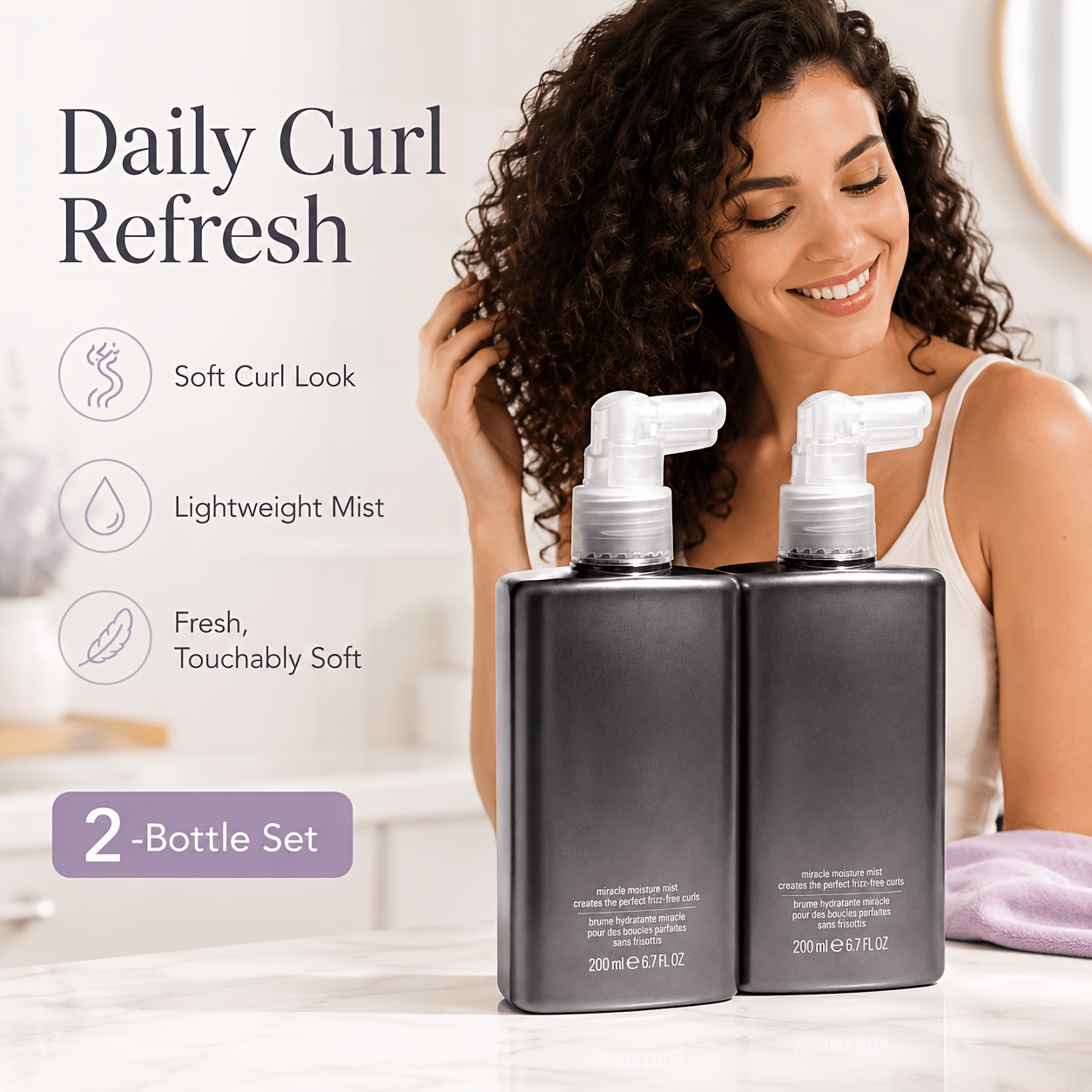 Curl Care Moisture Spray, Ligh - Hair Care Wavy Hair 评论和价格