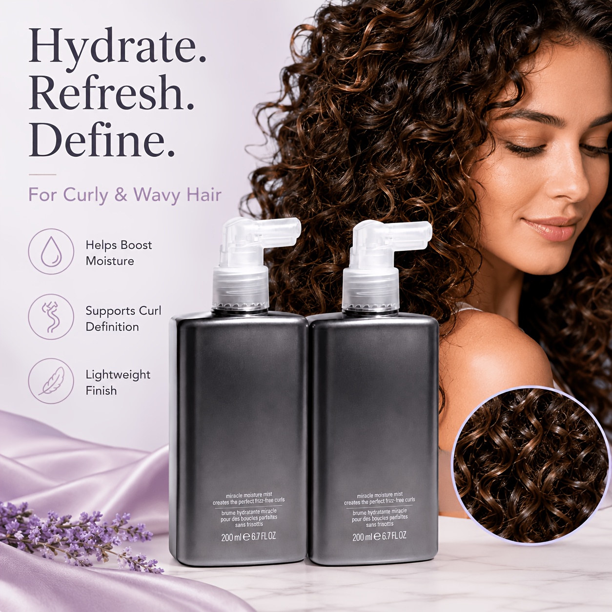 Curl Care Moisture Spray, Ligh - Hair Care Wavy Hair 评论和价格