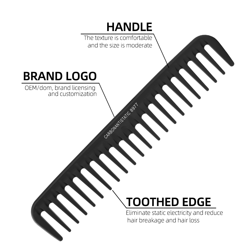 Wide Tooth Curl  Comb Detangli - Hair Care Wavy Hair 评论和价格