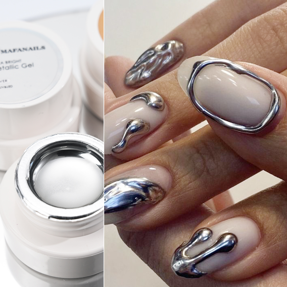 5ml Silver Gold Metallic Gel N - Hair Care Gel 评论和价格
