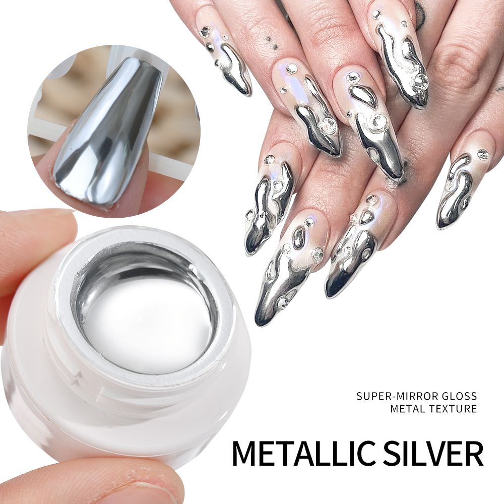 5ml Silver Gold Metallic Gel N - Hair Care Gel 评论和价格