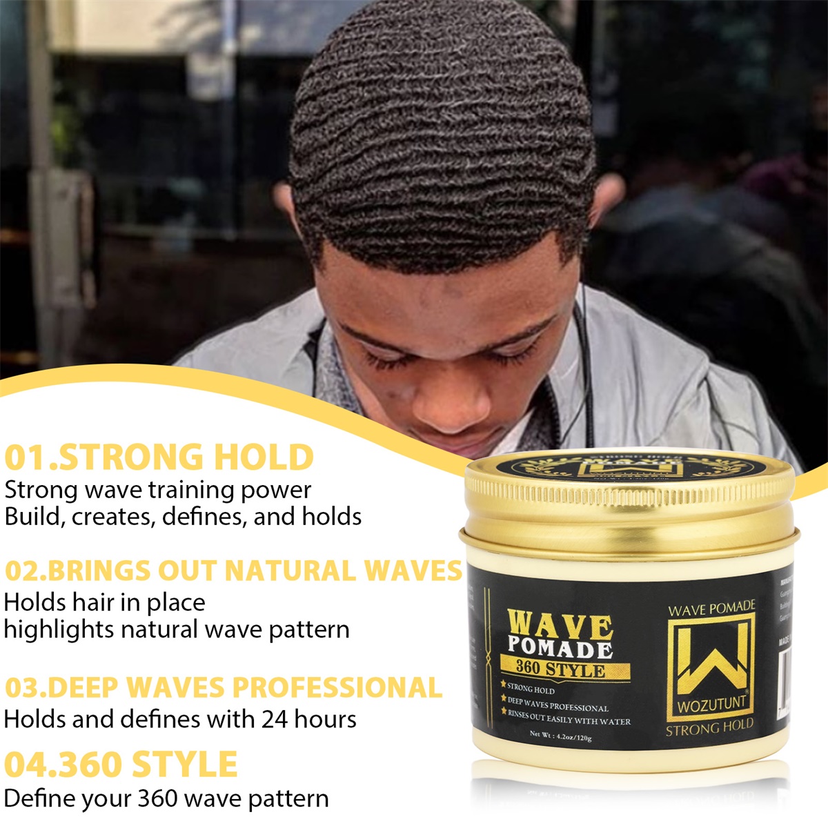 Wave Pomade Curl Styling Wax W - Hair Care Wavy Hair 评论和价格
