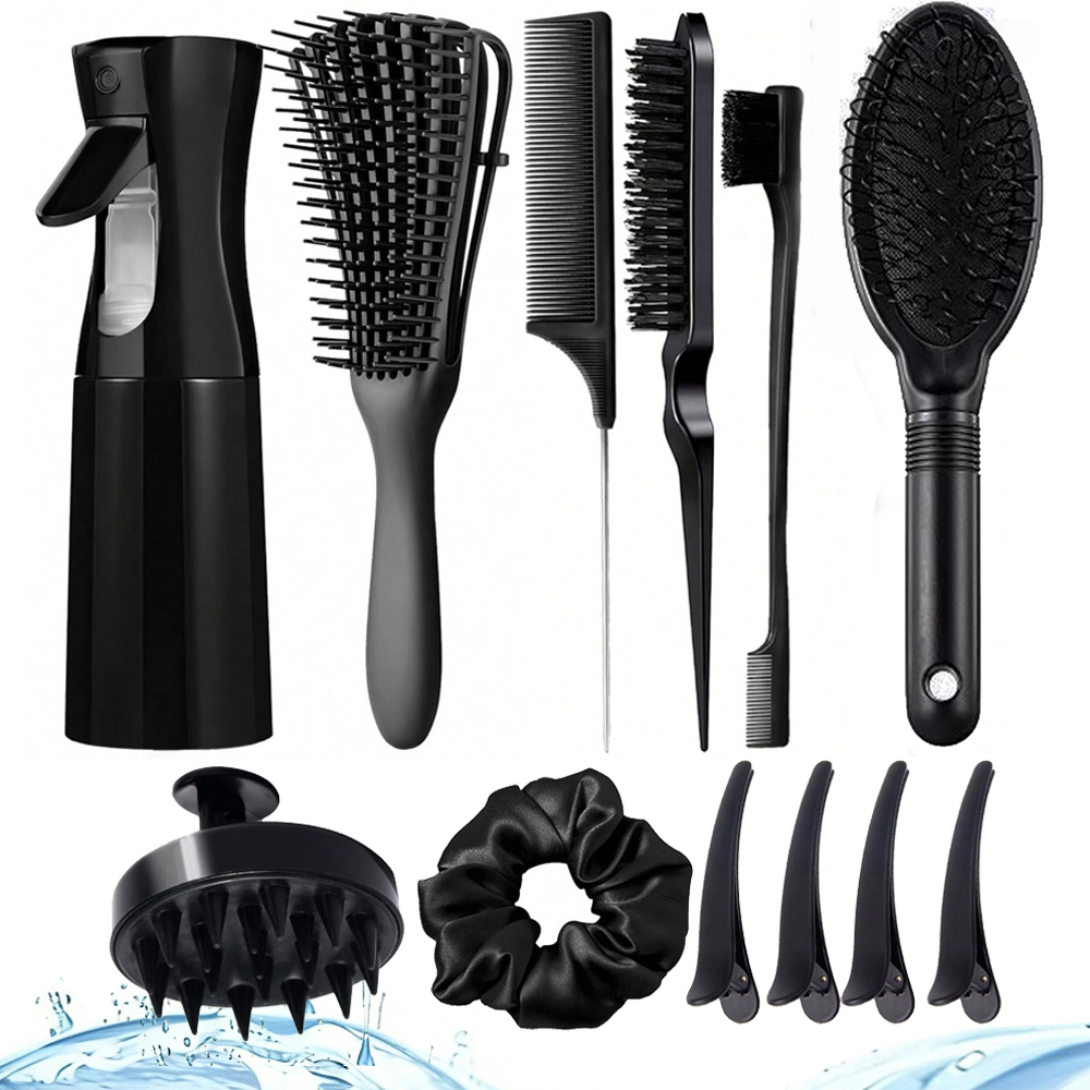 Detangling Brush Set with Spra - Hair Care Wavy Hair 评论和价格